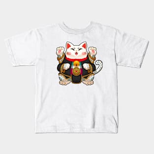 Cute Neko Maneki  T-Shirt 3 Kids T-Shirt